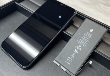 iPhone11　ガラスコーティング　チタン　バッテリー交換　大阪本町